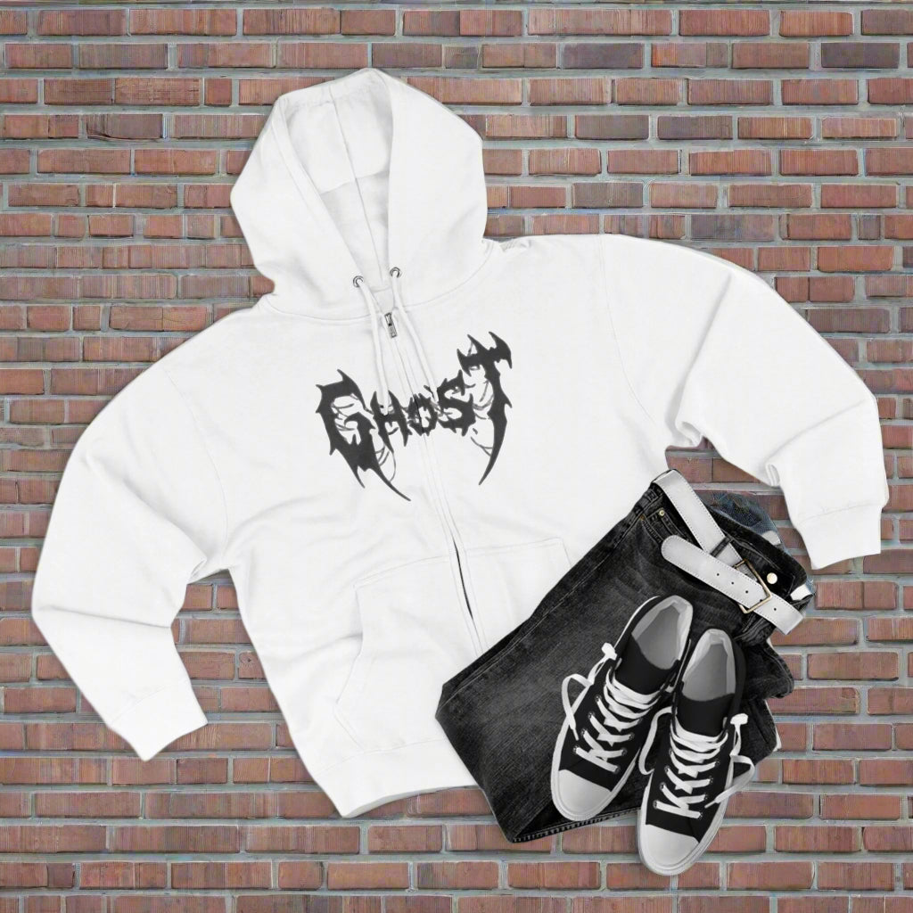 "GHOST / ZIPPER HOODIE"