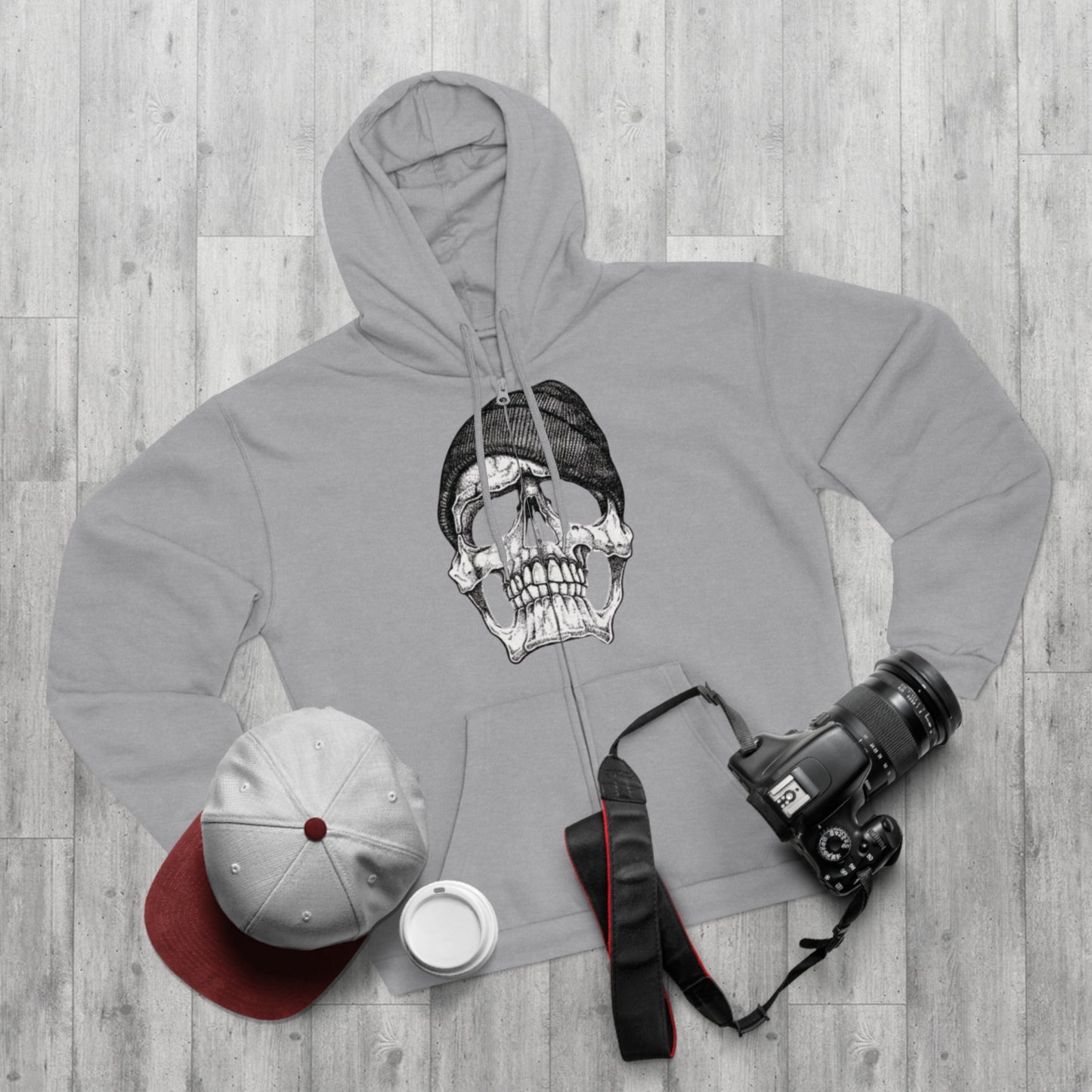 "GANGSTA SKULL / ZIPPER HOODIE"