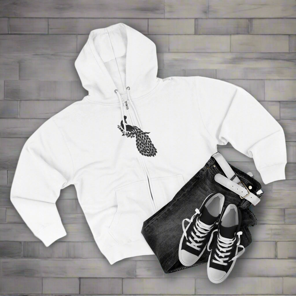 "MAJESTIC PEACOCK / ZIPPER HOODIE"
