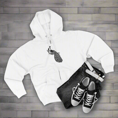 "MAJESTIC PEACOCK / ZIPPER HOODIE"