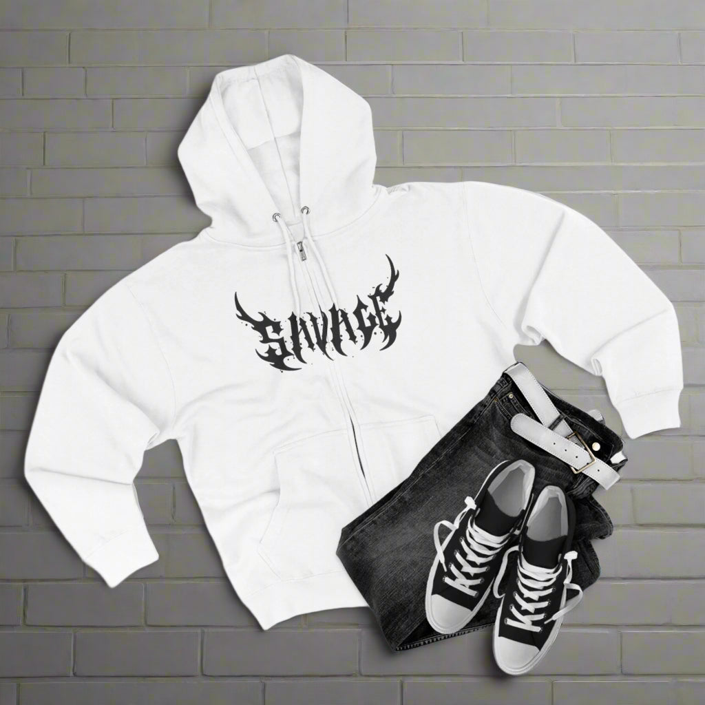 "SAVAGE / ZIPPER HOODIE"