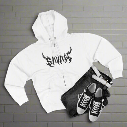 "SAVAGE / ZIPPER HOODIE"