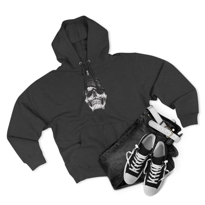 "GANGSTA SKULL / ZIPPER HOODIE"