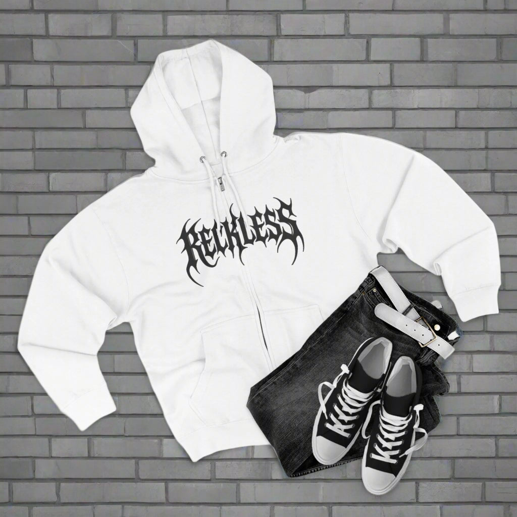 "RECKLESS / ZIPPER HOODIE"