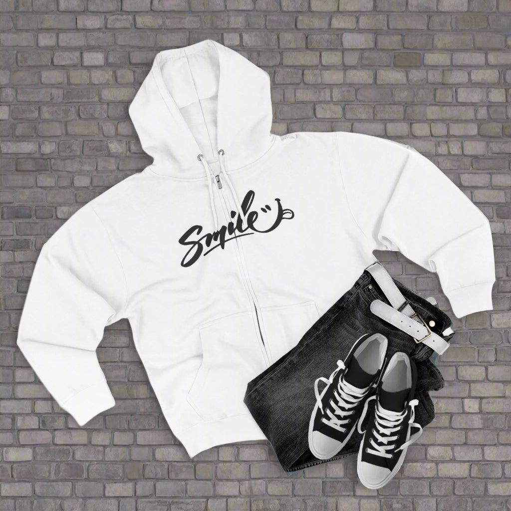 "SMILE / ZIPPER HOODIE"