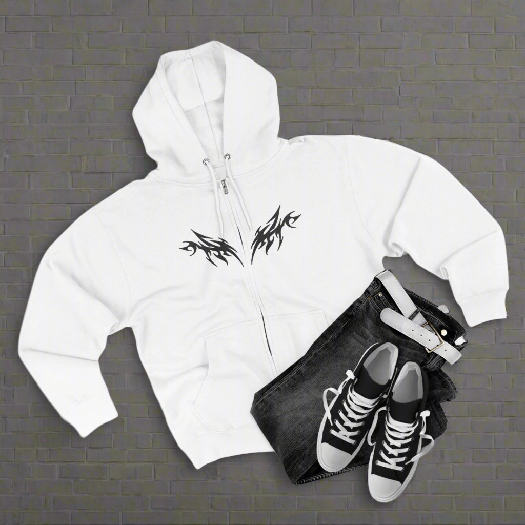 "TRIBAL FLAME WINGS / ZIPPER HOODIE"