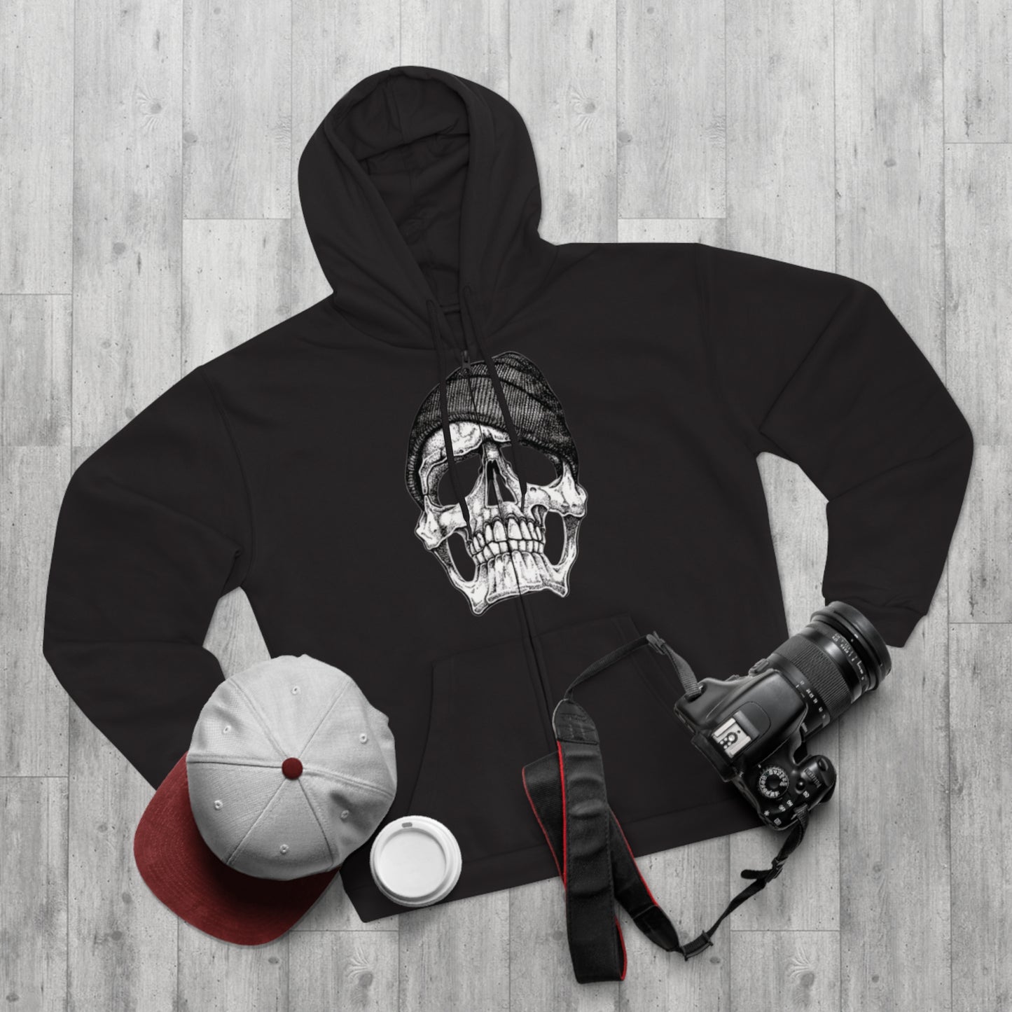 "GANGSTA SKULL / ZIPPER HOODIE"