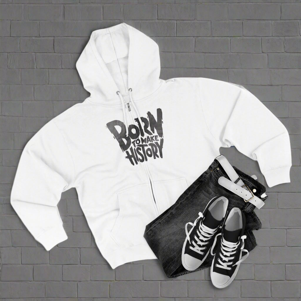"BORN TO MAKE HISTORY / ZIPPER HOODIE"