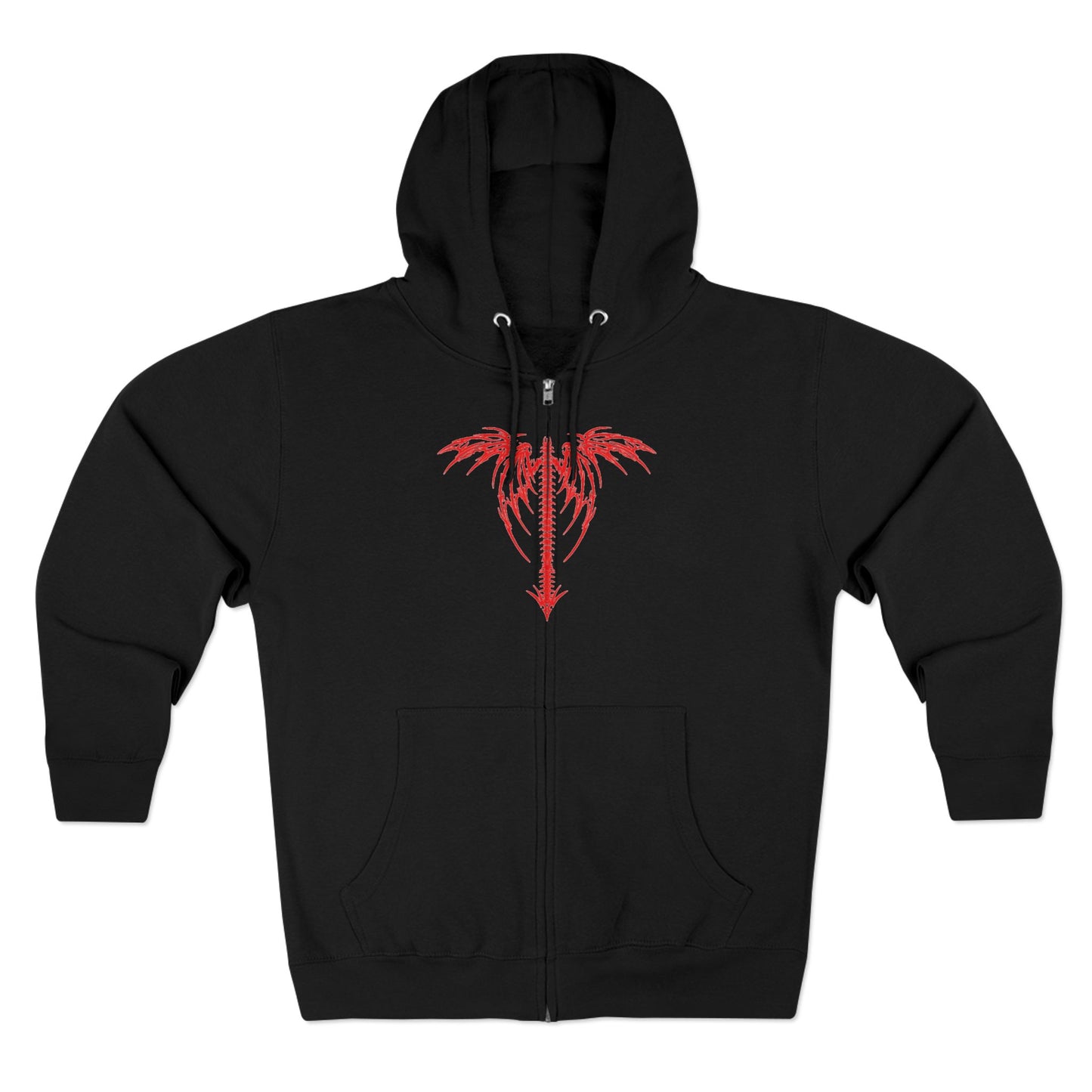 "SKELETON WINGS / ZIPPER HOODIE"