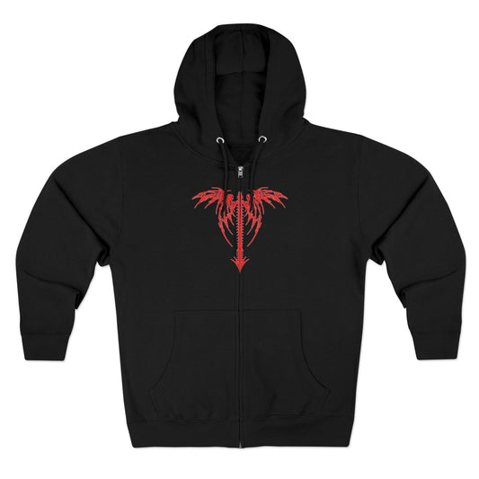 "SKELETON WINGS / ZIPPER HOODIE"