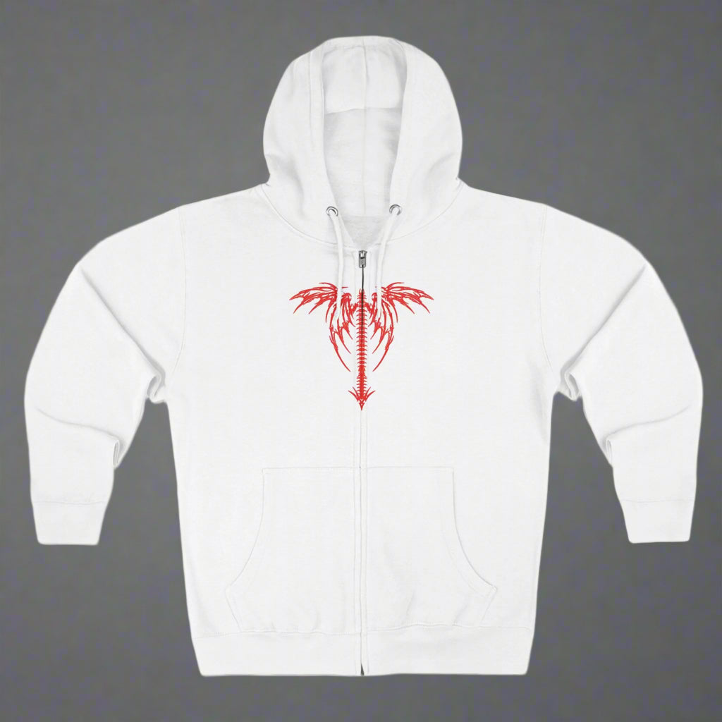 "SKELETON WINGS / ZIPPER HOODIE"