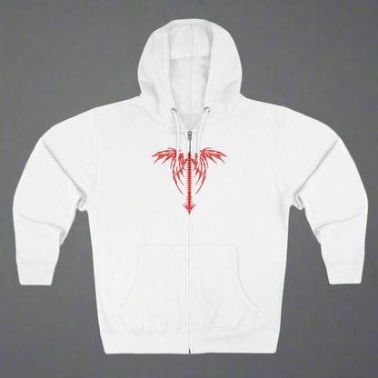 "SKELETON WINGS / ZIPPER HOODIE"