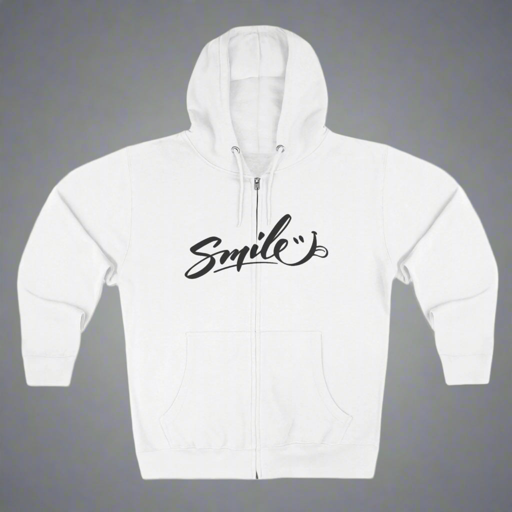 "SMILE / ZIPPER HOODIE"