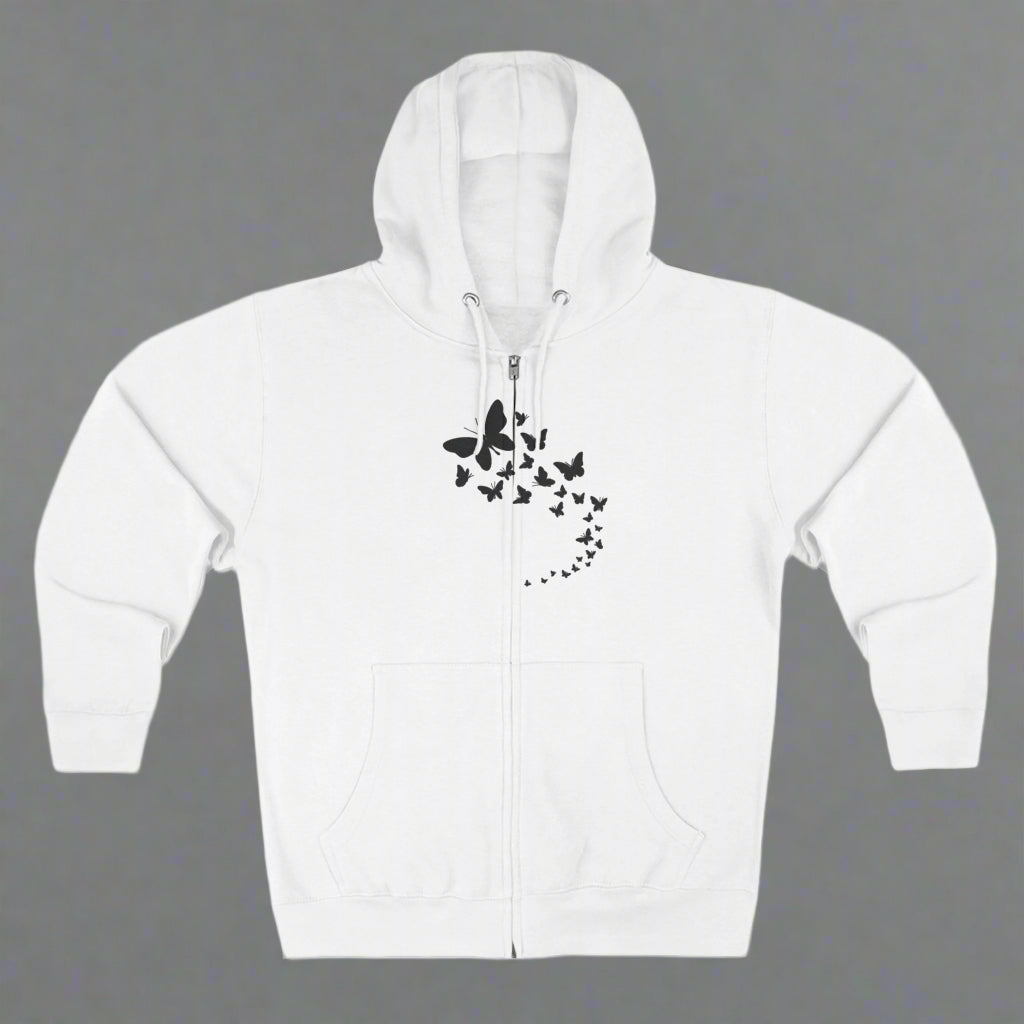 "WINGS OF TRANSFORMATION / ZIPPER HOODIE"