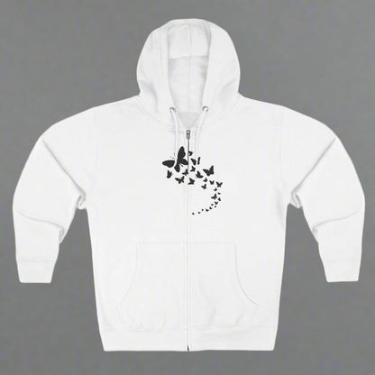 "WINGS OF TRANSFORMATION / ZIPPER HOODIE"