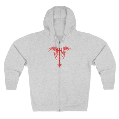 "SKELETON WINGS / ZIPPER HOODIE"