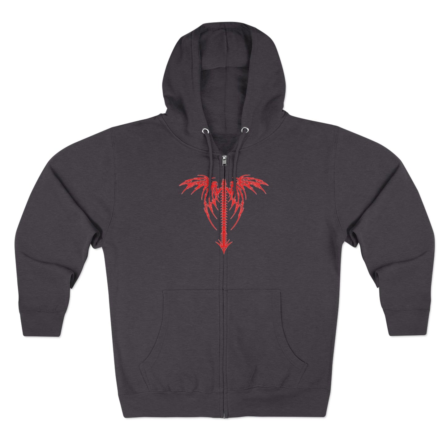 "SKELETON WINGS / ZIPPER HOODIE"