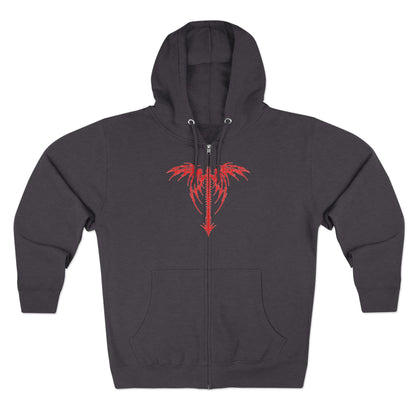 "SKELETON WINGS / ZIPPER HOODIE"
