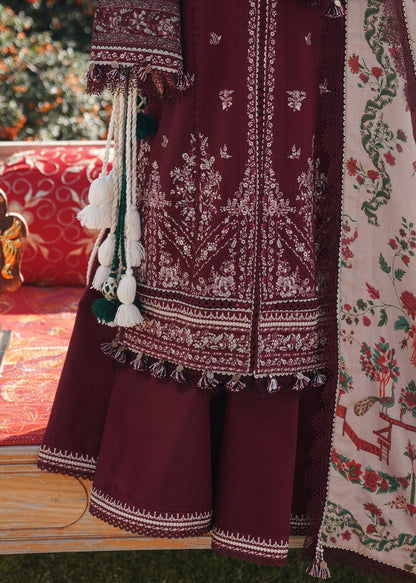 HUSSAIN REHAR | DHANAK 3 PIECE EMBROIDED UNSTITCHED WINTER SUIT