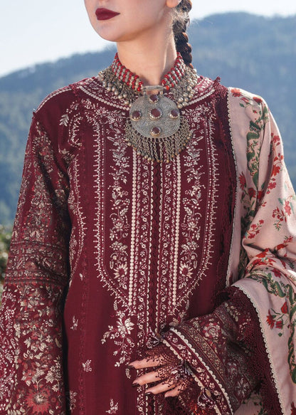 HUSSAIN REHAR | DHANAK 3 PIECE EMBROIDED UNSTITCHED WINTER SUIT