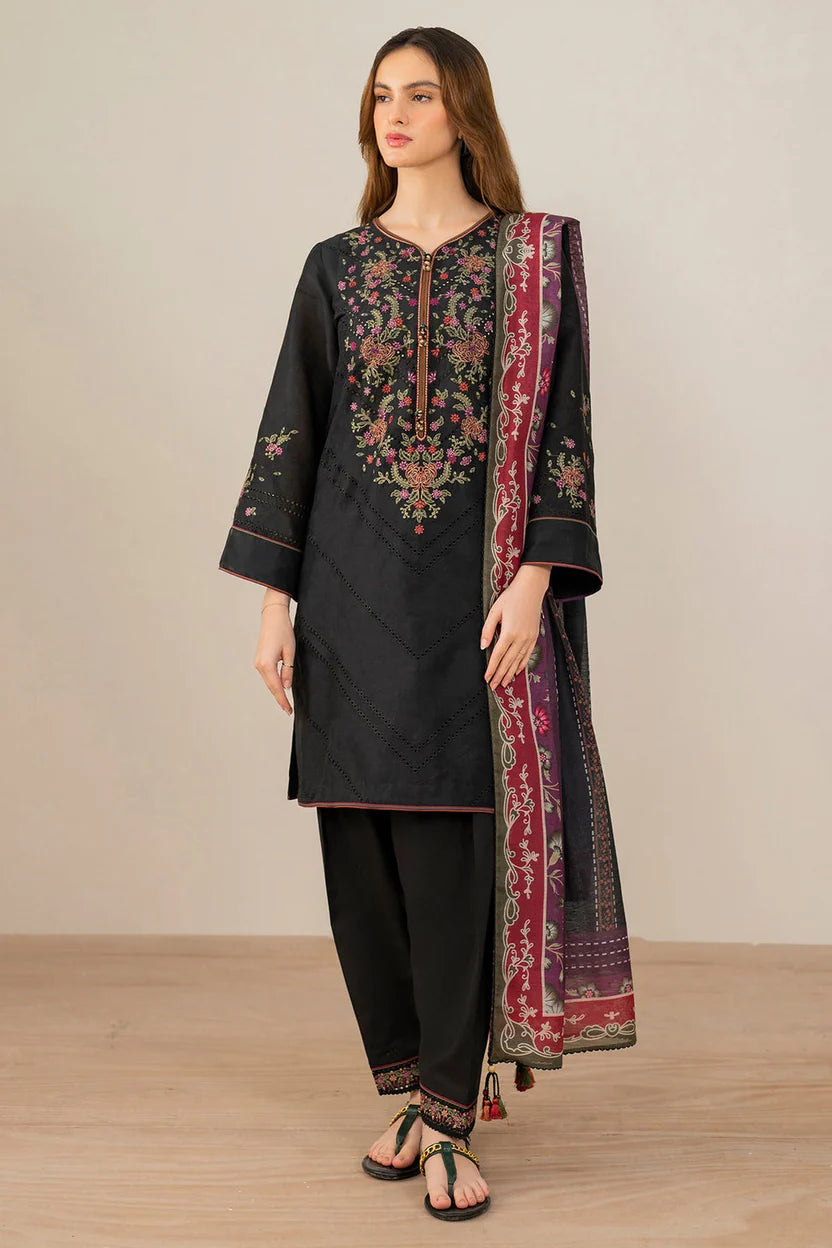 JAZMIN | DHANAK 3 PIECE EMBROIDED UNSTITCHED WINTER SUIT
