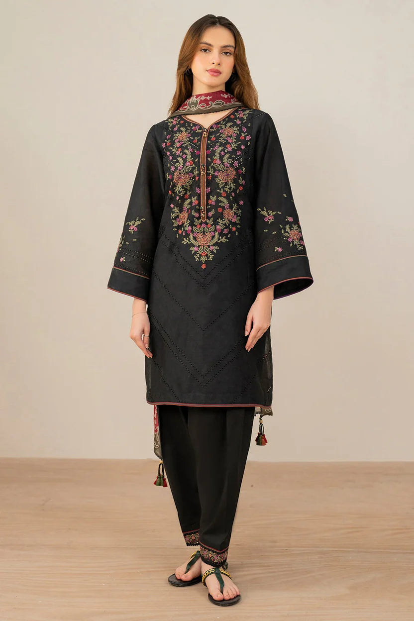 JAZMIN | DHANAK 3 PIECE EMBROIDED UNSTITCHED WINTER SUIT