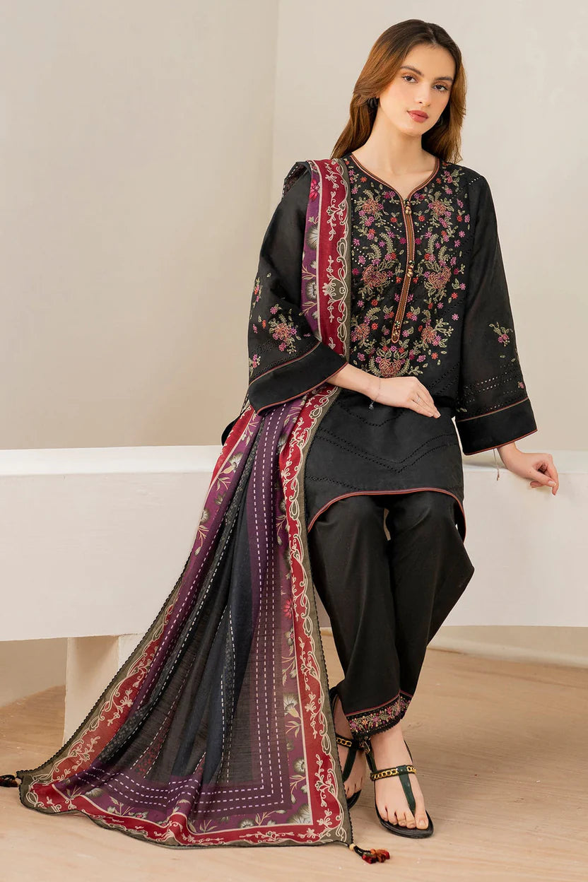 JAZMIN | DHANAK 3 PIECE EMBROIDED UNSTITCHED WINTER SUIT