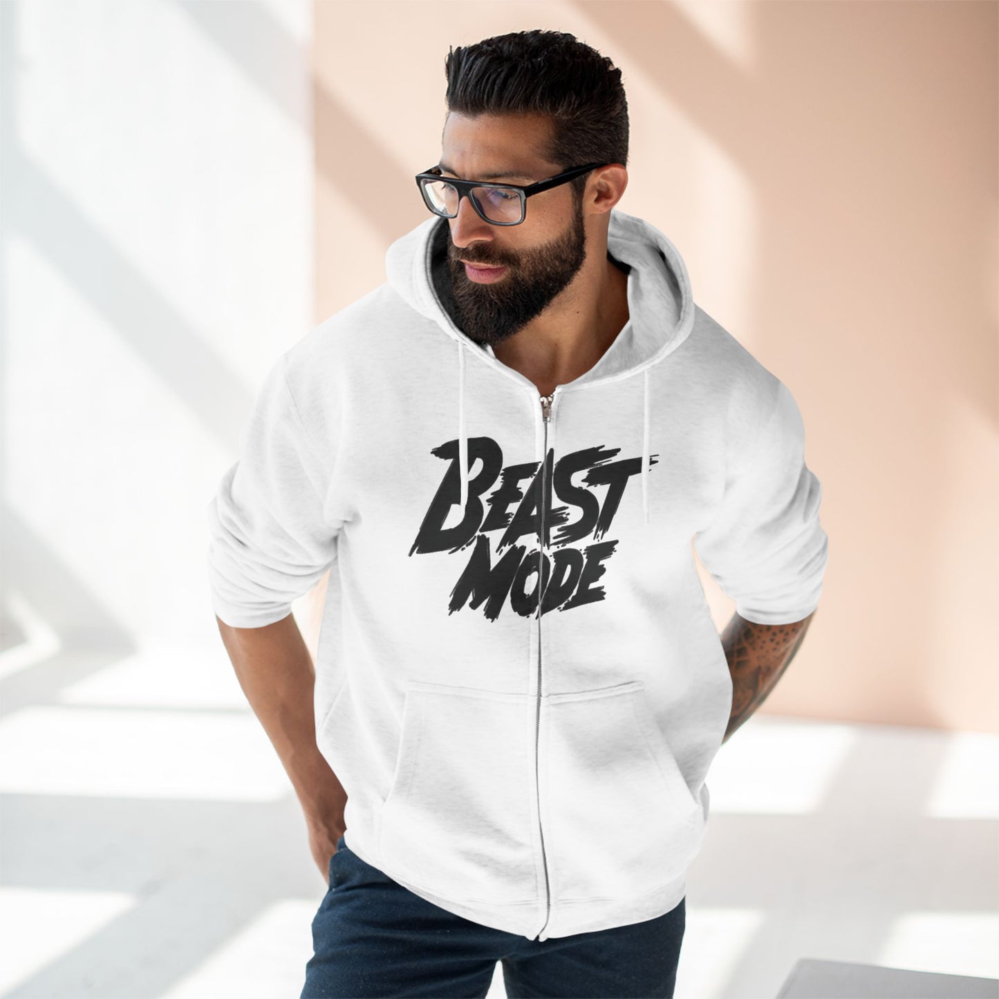 "BEAST MODE / ZIPPER HOODIE"