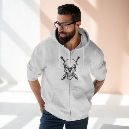 "WARRIOR SKULL / ZIPPER HOODIE"