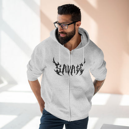 "SAVAGE / ZIPPER HOODIE"