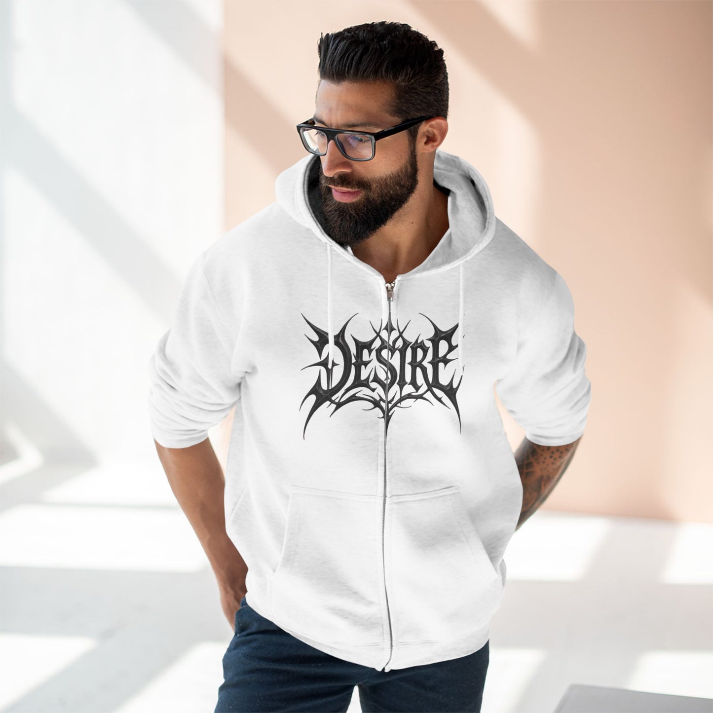 "DESIRE / ZIPPER HOODIE"