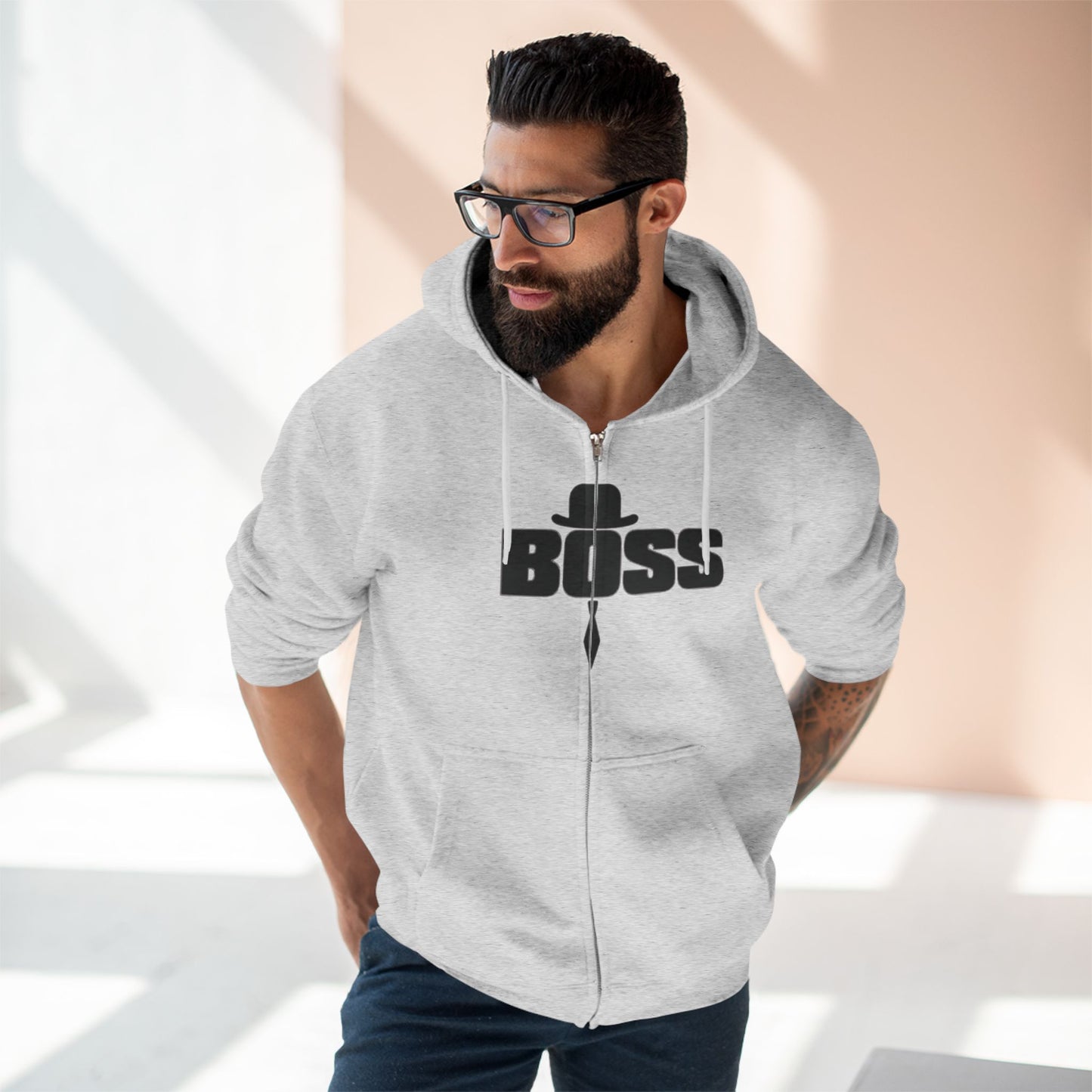 "MAFIA BOSS / ZIPPER HOODIE"
