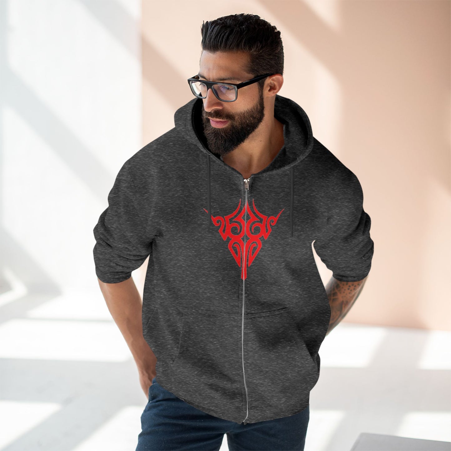 "BLOOD CREST / ZIPPER HOODIE"