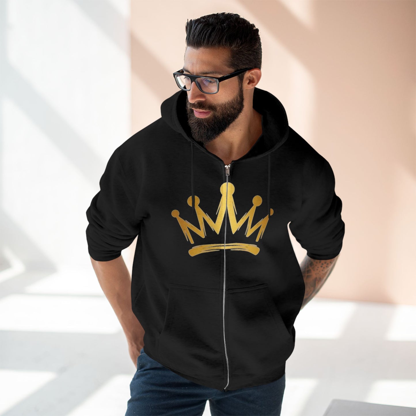 "CROWN / ZIPPER HOODIE"