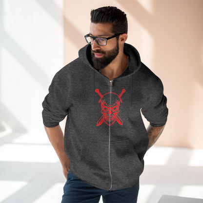 "WARRIOR SKULL / ZIPPER HOODIE"