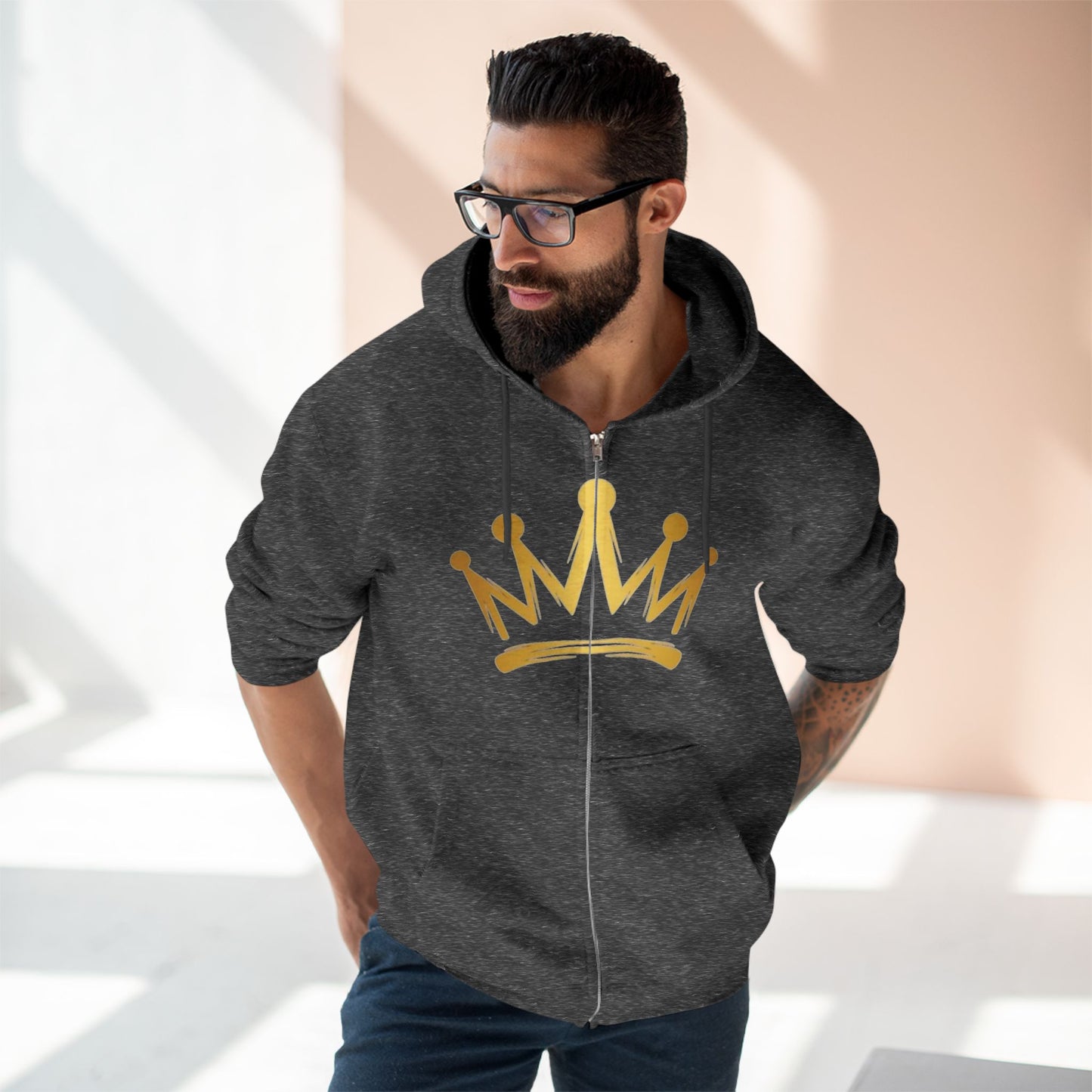 "CROWN / ZIPPER HOODIE"