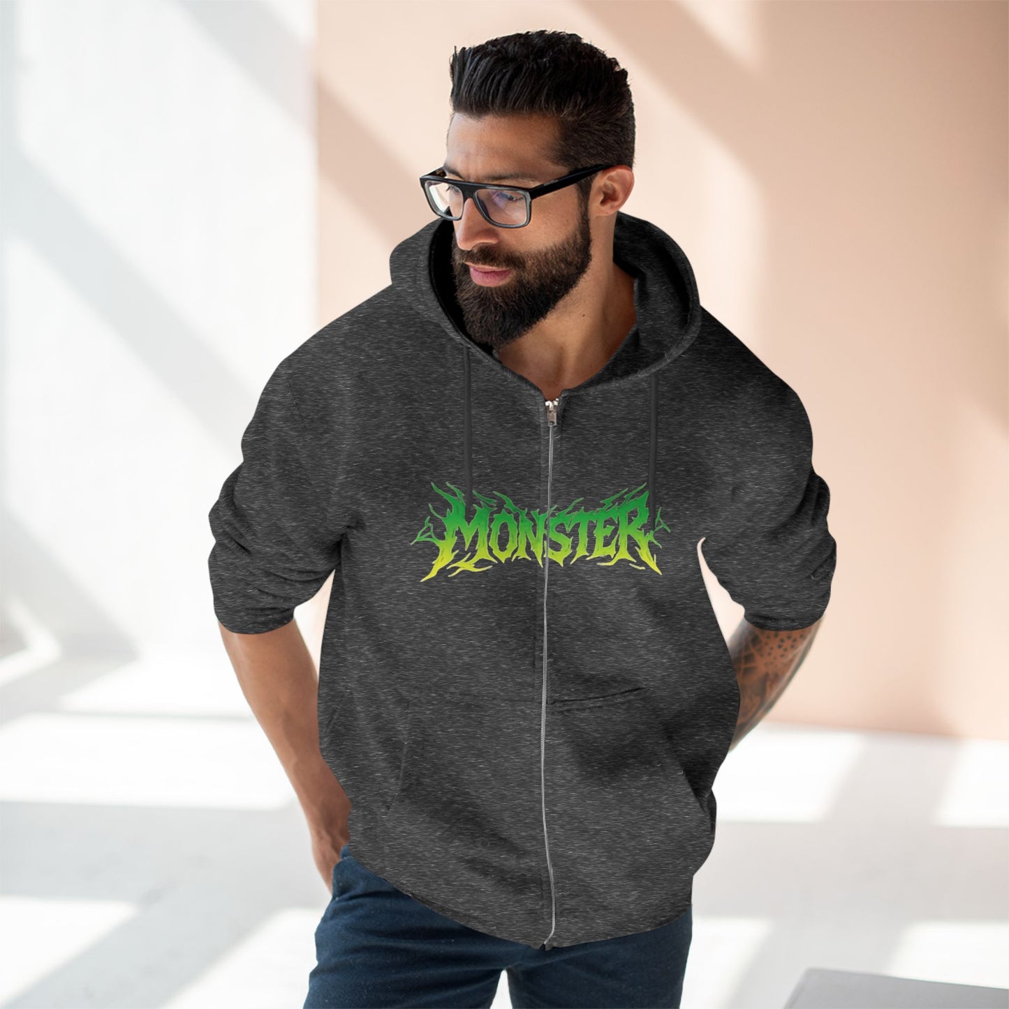 "MONSTER / ZIPPER HOODIE"