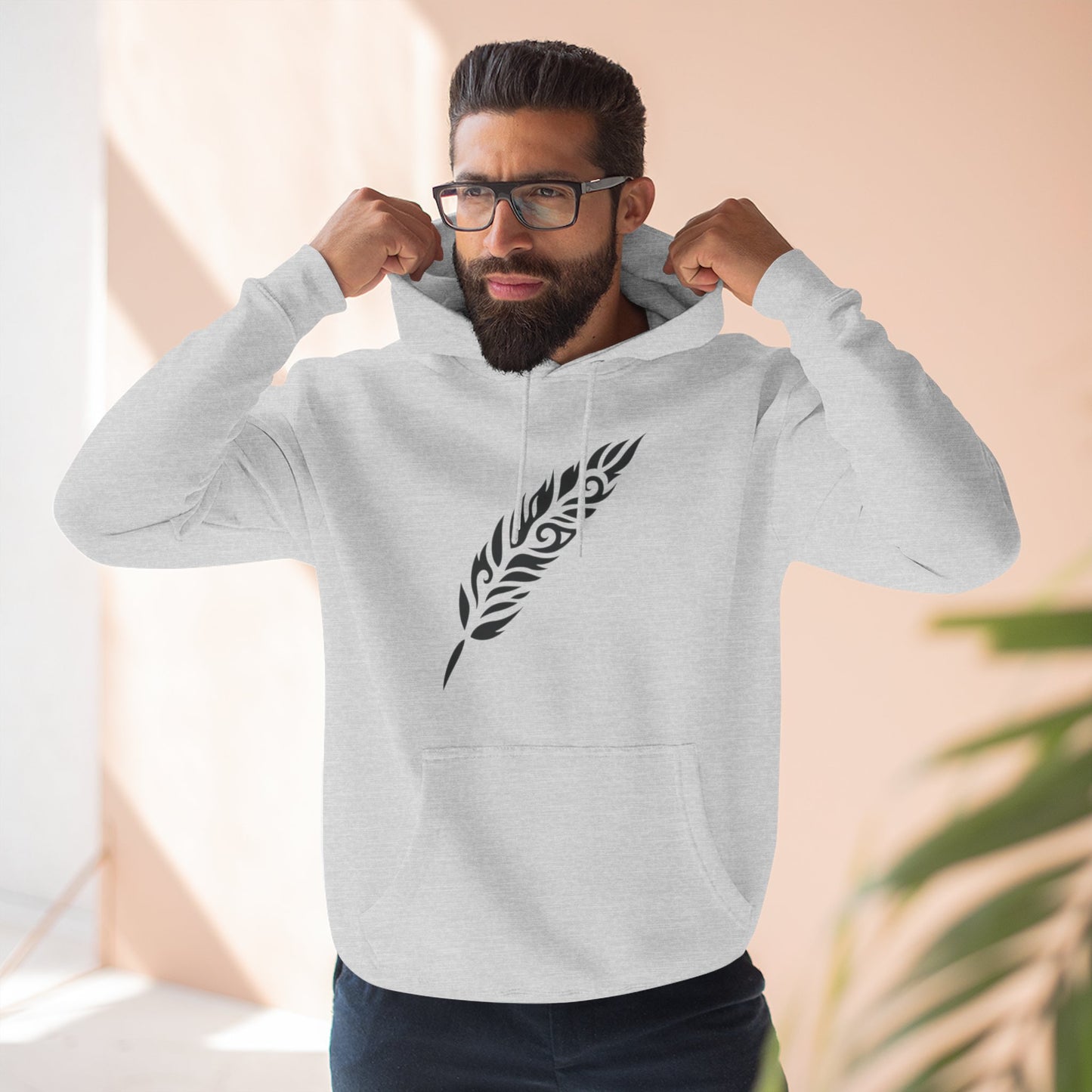 "TRIBAL FEATHER / UNISEX HOODIE"