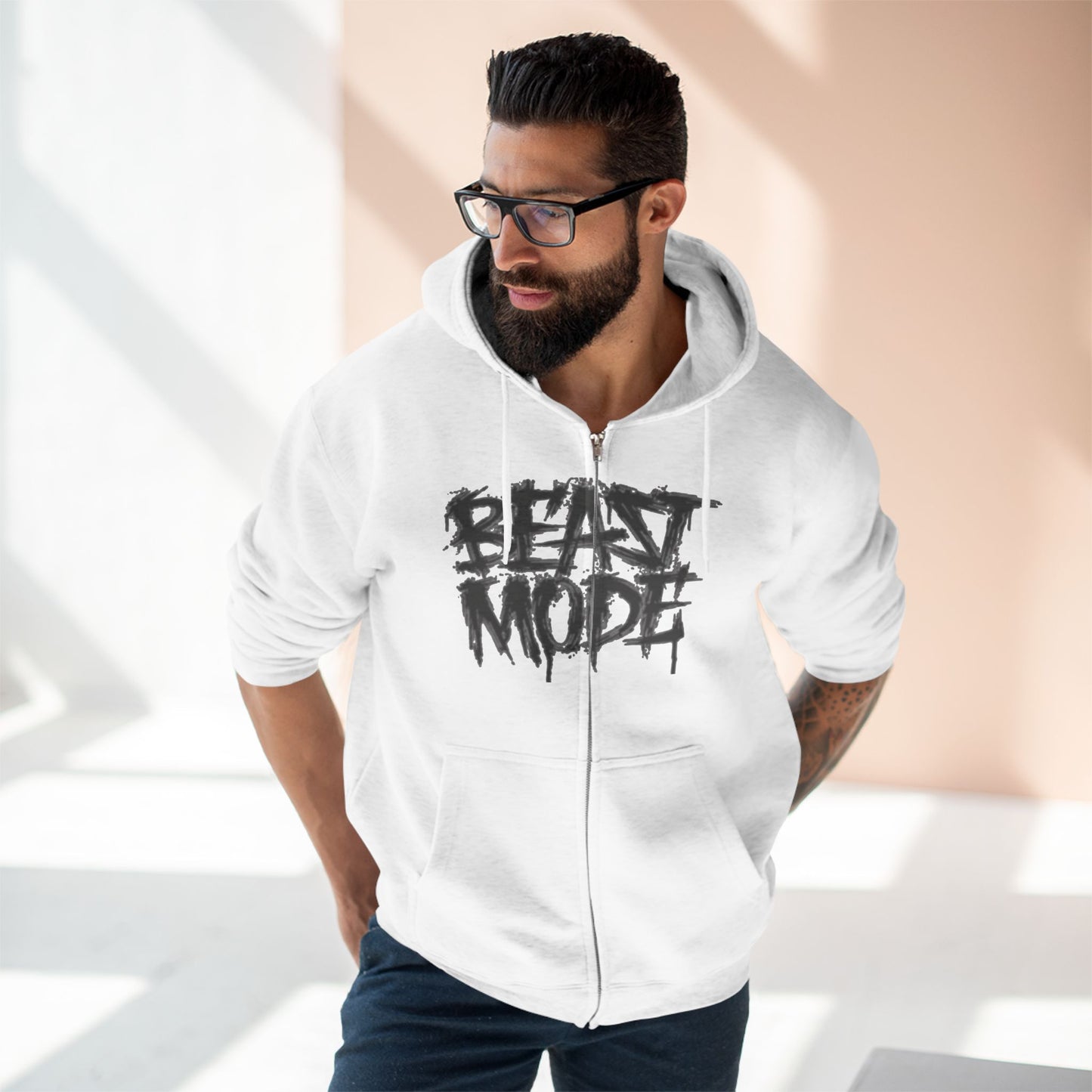 "BEAST MODE / ZIPPER HOODIE"