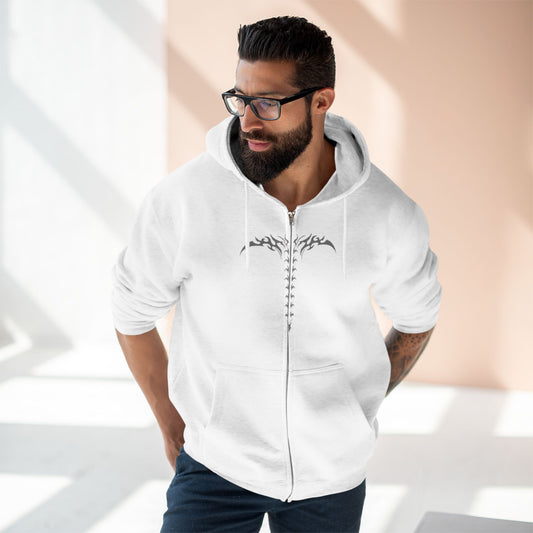 "TRIBAL SPINAL / ZIPPER HOODIE"