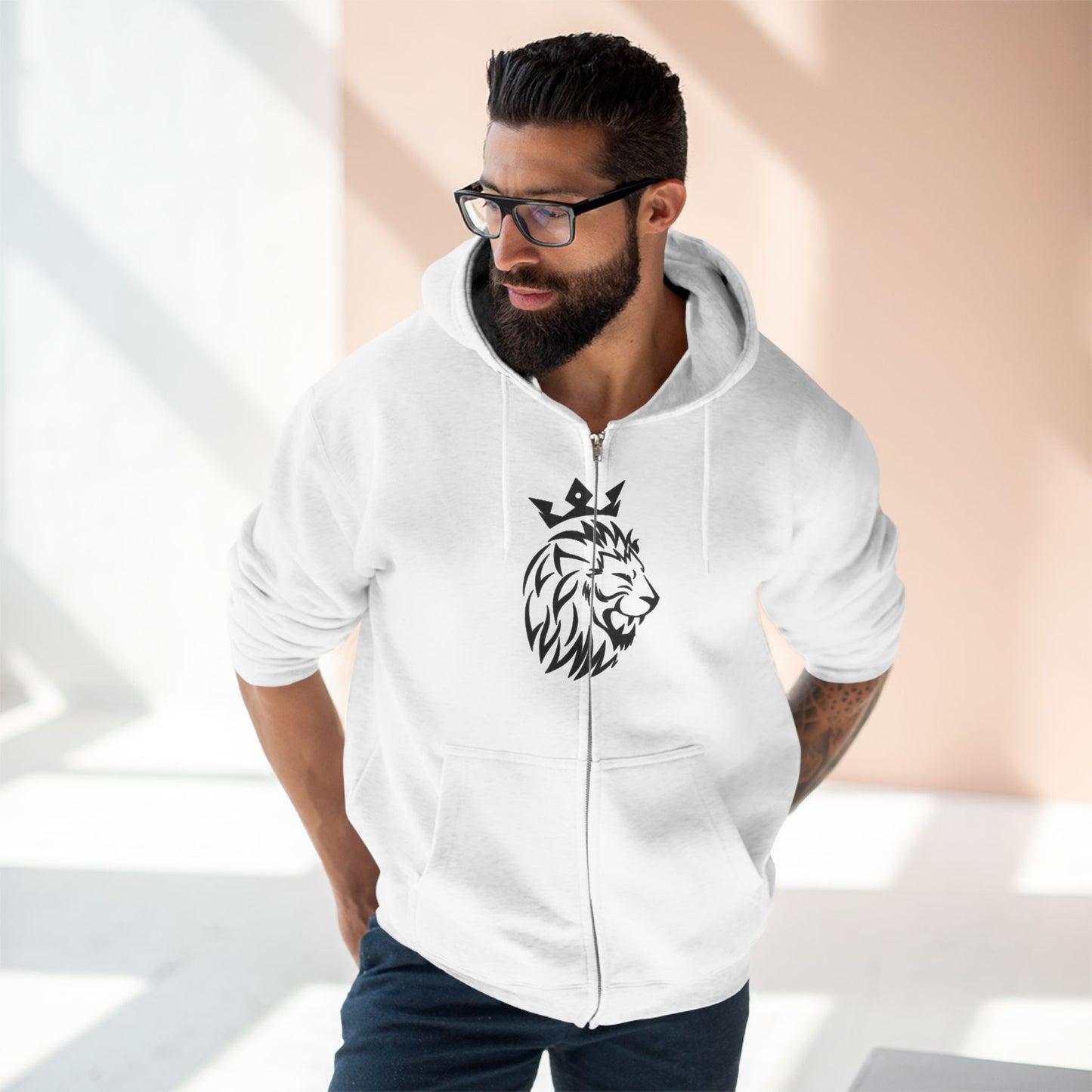 "LION KING / ZIPPER HOODIE"