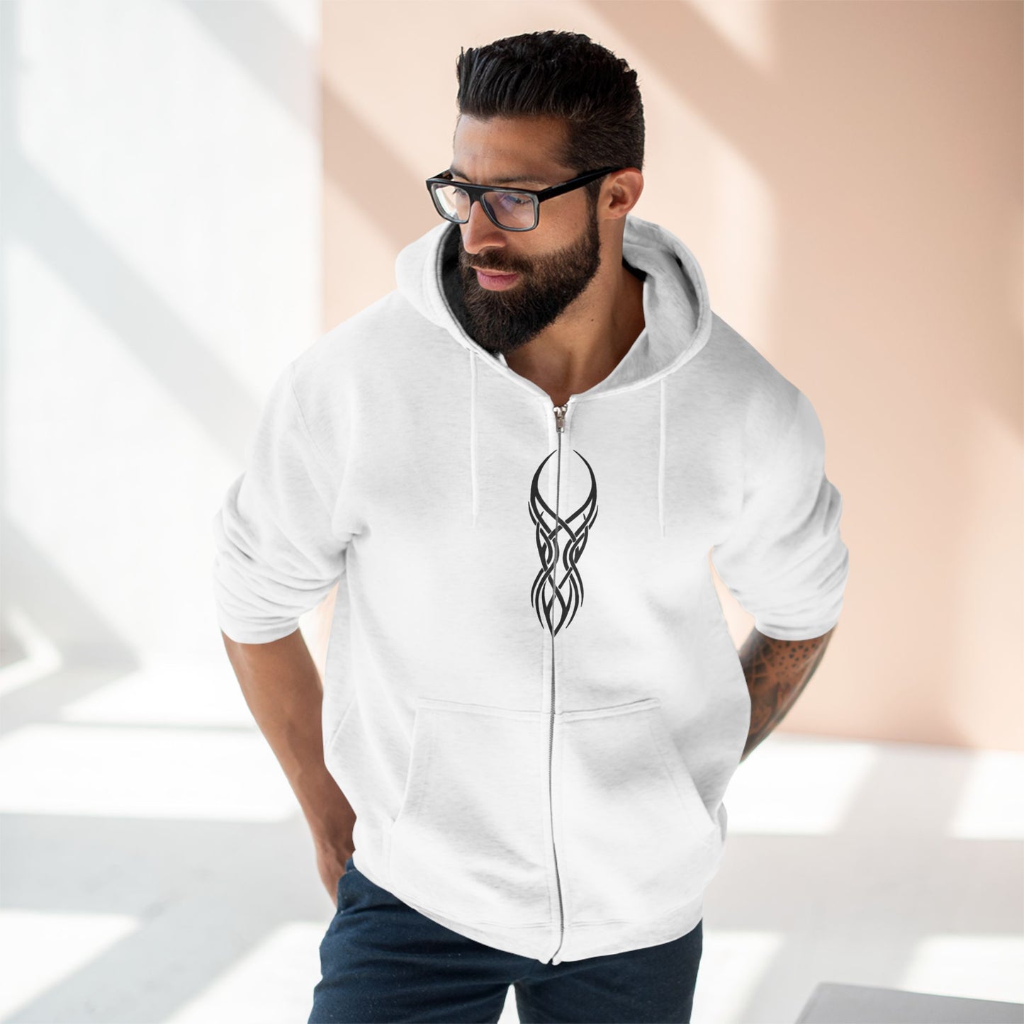 "TRIBAL FLOW / ZIPPER HOODIE"