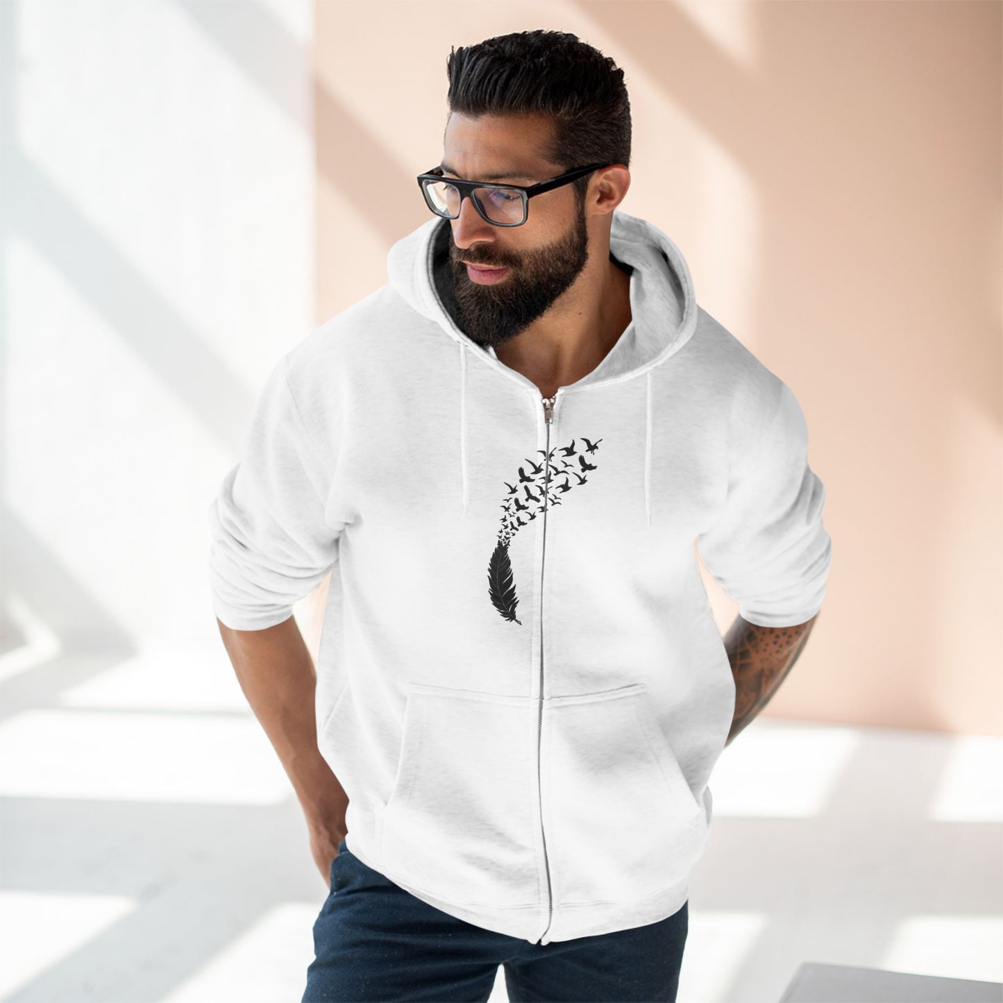 "FLIGHT OF DREAMS / ZIPPER HOODIE"