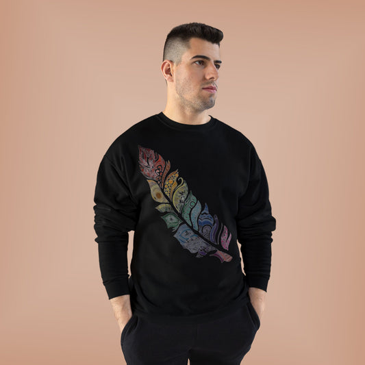 "RAINBOW SPIRIT FEATHER / UNISEX SWEATSHIRT"