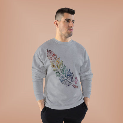 "RAINBOW SPIRIT FEATHER / UNISEX SWEATSHIRT"