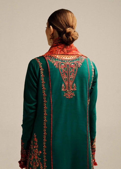 HUSSAIN REHAR | DHANAK 3 PIECE EMBROIDED UNSTITCHED WINTER SUIT