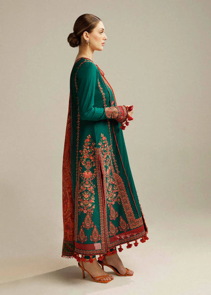 HUSSAIN REHAR | DHANAK 3 PIECE EMBROIDED UNSTITCHED WINTER SUIT