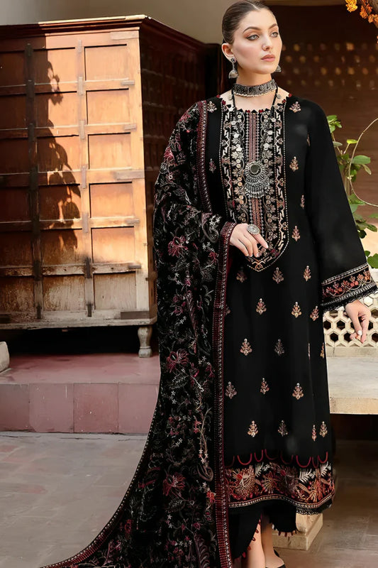 BAREEZE PREMIUM EMBROIDERED DHANAK UNSTITCHED 3PC SUIT