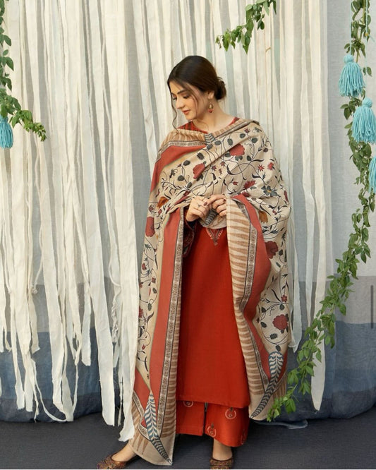 PREMIUM AISLING DHANAK 3PC EMBROIDERED SUIT