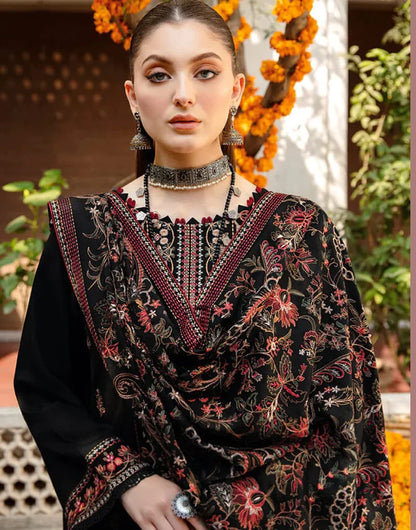 BAREEZE PREMIUM EMBROIDERED DHANAK UNSTITCHED 3PC SUIT
